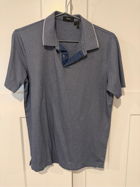 Theory Other - Theory Men's Slate Blue Polo with Contrast Trim